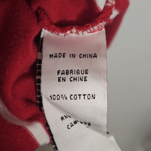 Parish Nation Red Short Sleeve Rugby Shirt Sz XL Raised Logo Y2K Preppy Varsity - Picture 5 of 6